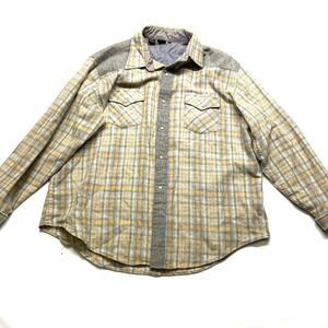 Lord James Flannel Shirt Men's XL Multicolor Plaid Pockets Long Sleeve Button Up